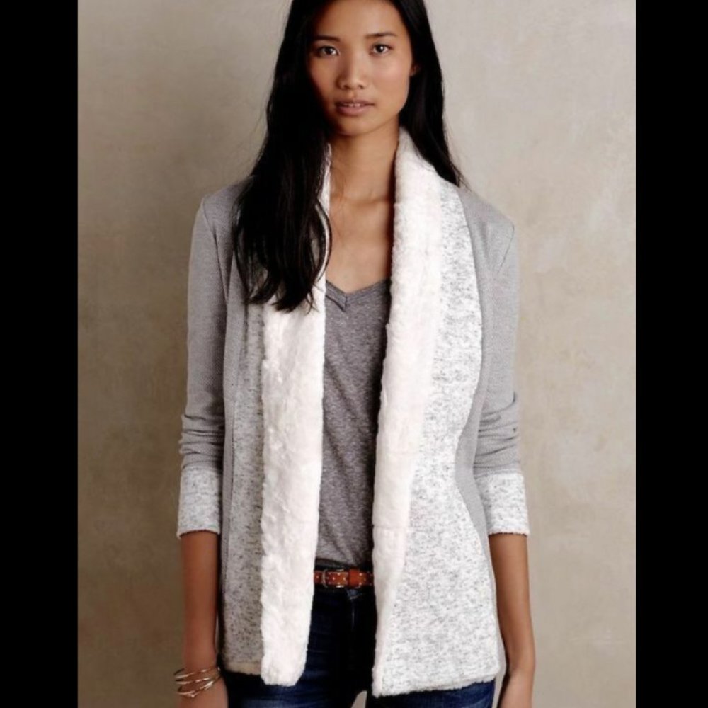 Anthropologie Saturday/Sunday Sweater w/Fur